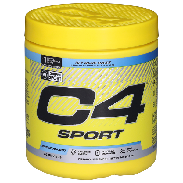 Cellucor C4 Sport Icy Blue Razz Pre-Workout Powder
