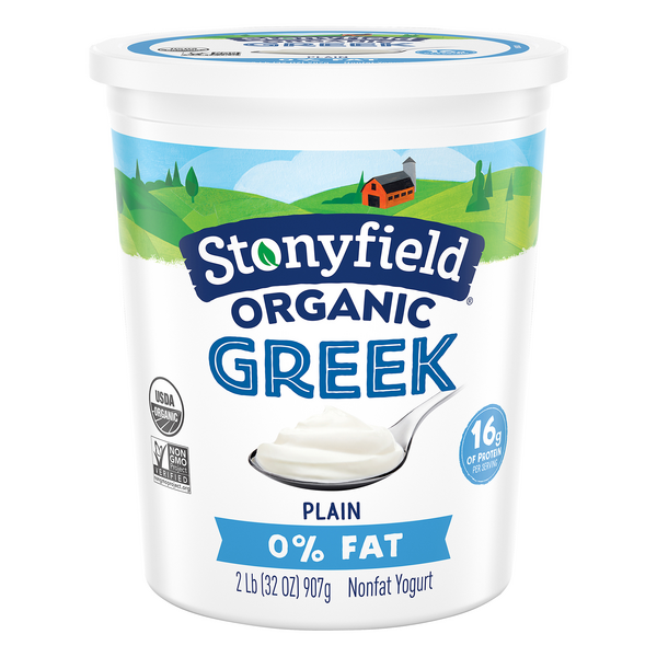 Save on Stonyfield Greek Yogurt Plain Fat Free Organic Order Online