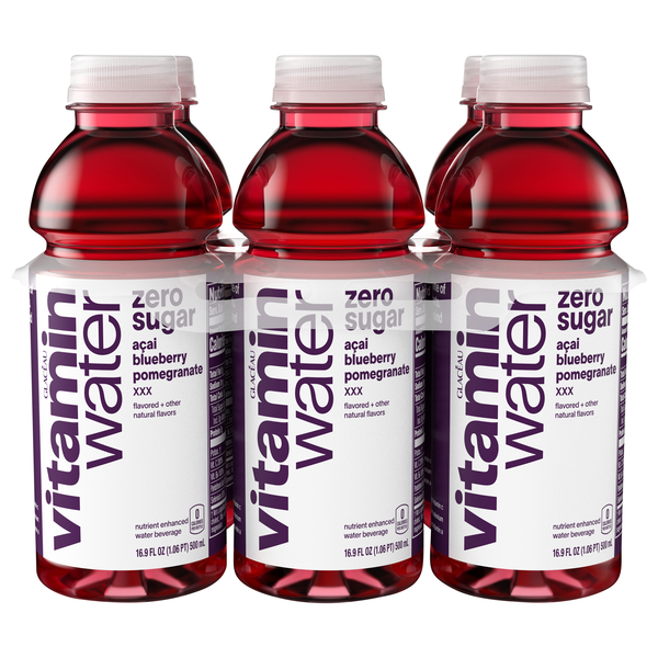 vitaminwater Zero Sugar XXX Acai-Blueberry-Pomegranate Enhanced Water 6 pk