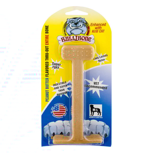 Bullibone Dog Bone Peanut Butter M-L Dog