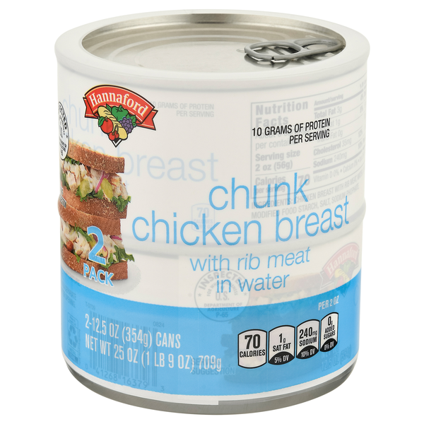 Hannaford Chunk Chicken Breast in Water - 2 ct