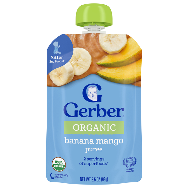 Gerber Organic 2nd Baby Food Banana Mango