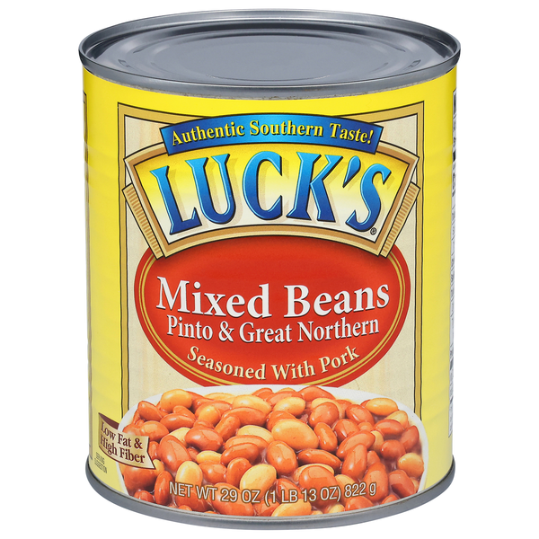 Luck's Mixed Beans Pinto & Great Northern Seasoned with Pork