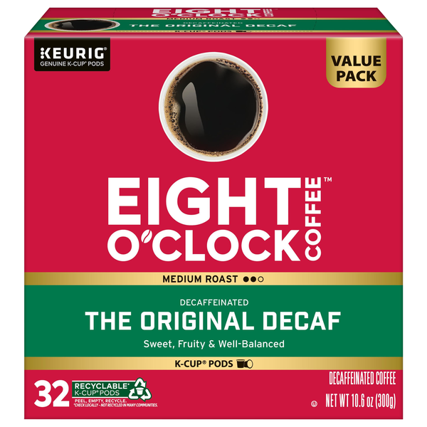 Eight O'Clock Decaf The Original Medium Roast Coffee K-Cup Pods