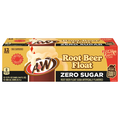 A&W Zero Sugar Root Beer Float Soda - 12 pk