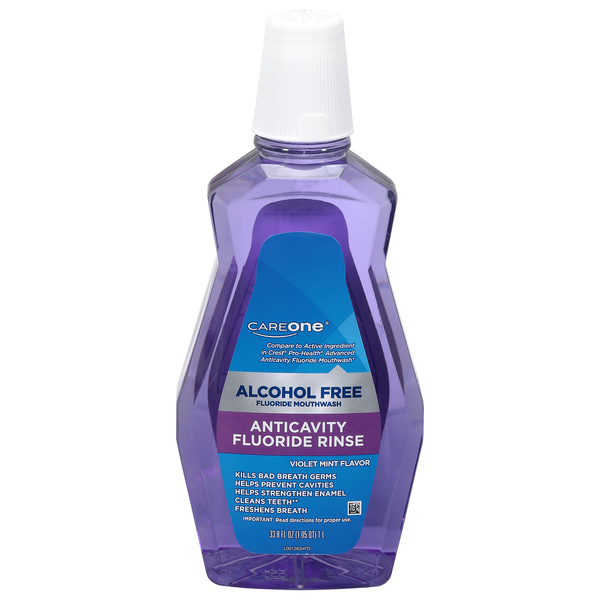 CareOne Fluoride Violet Mint Flavor Mouthwash