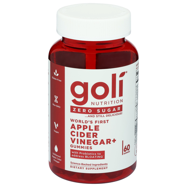 Goli Nutrition Zero Sugar Apple Cider Vinegar+ Gummies