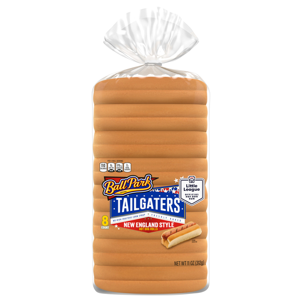 Ball Park Tailgaters New England Style Hot Dog Rolls - 8 ct