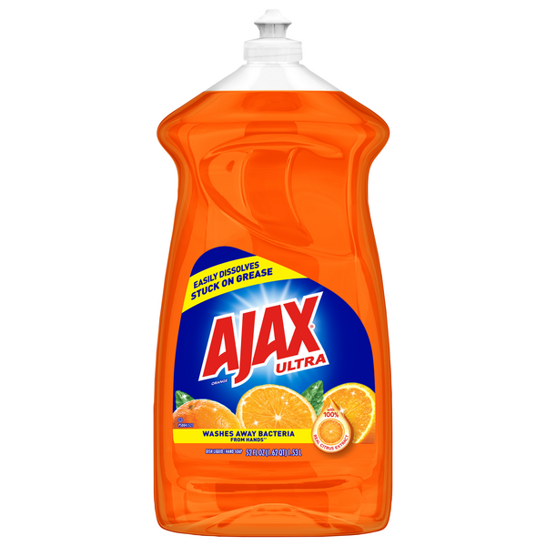 Ultra Ajax Triple Action Orange Liquid Dish Soap