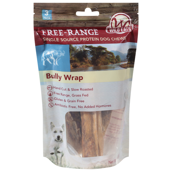 Save on Wild Eats Bully Wrap Protein Dog Chews FreeRange Gluten/Grain