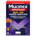 Mucinex Rapid+Clear Max Strength Night Time Headache Cough & Fever Caplets