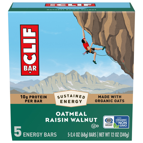 CLIF Bar Oatmeal Raisin Walnut Energy Bar - 5 ct