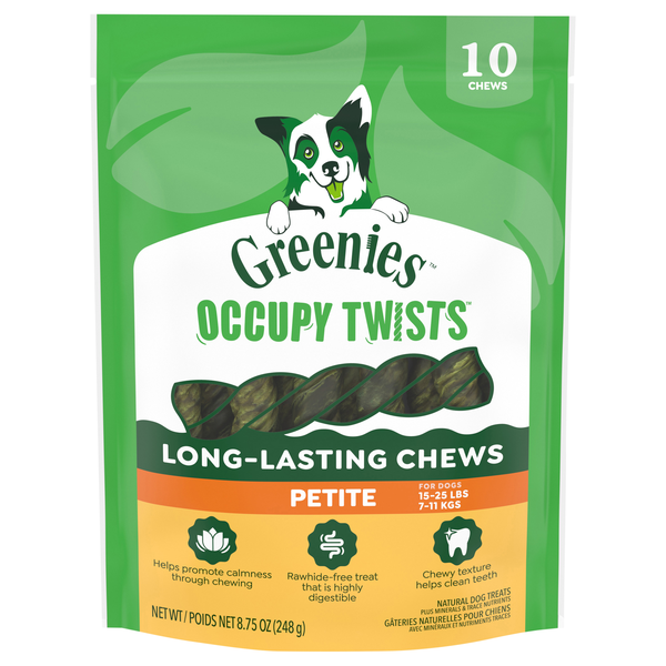 GREENIES Occupy Twists Petite Long-Lasting Dog Chews - 10 ct