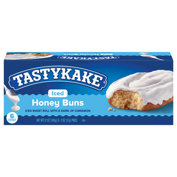 Tastykake Iced Honey Buns - 6 ct