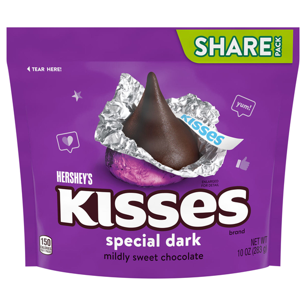 Hershey's KISSES Special Dark Chocolate Candy Share Pack
