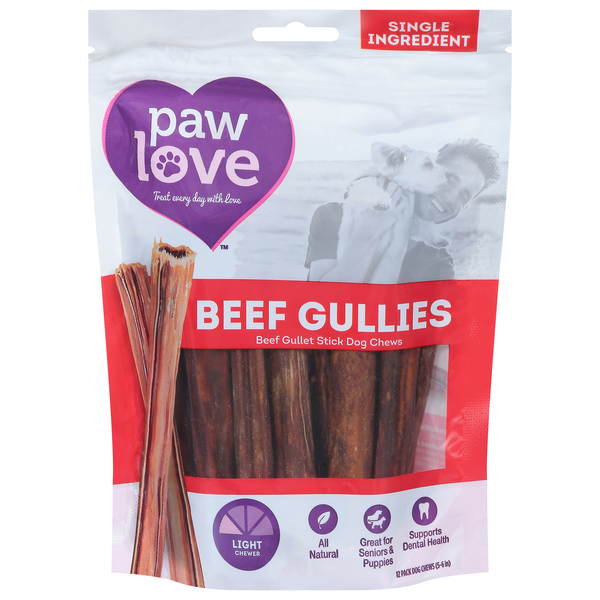 Paw Love Light Beef Gullies Dog Chews