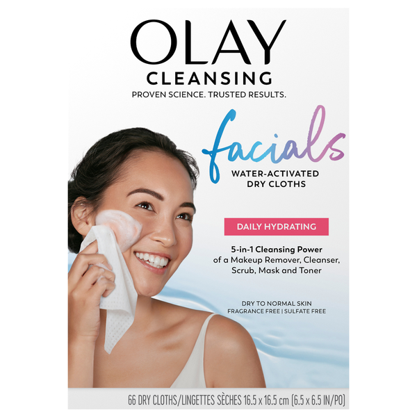 Olay Daily Facials Daily Hydrating Cleansing Dry Cloths
