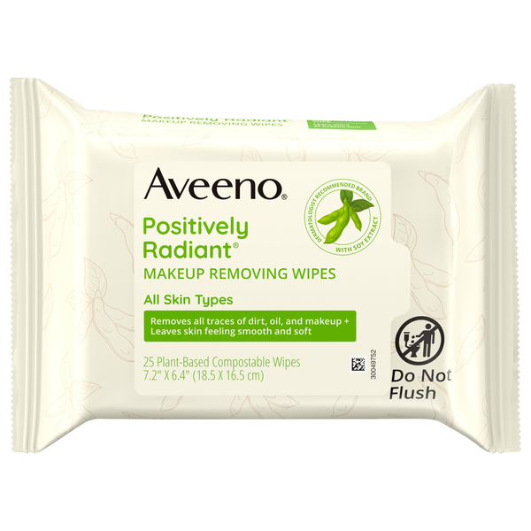 Aveeno Positively Radiant Makeup Removing Face Wipes