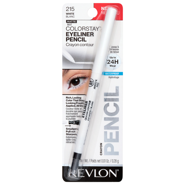 Revlon ColorStay Waterproof Matte Eyeliner Pencil White 215