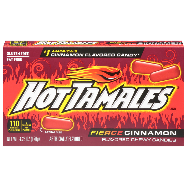 Save on Hot Tamales Cinnamon Chewy Candy Fierce Cinnamon Movie Theater