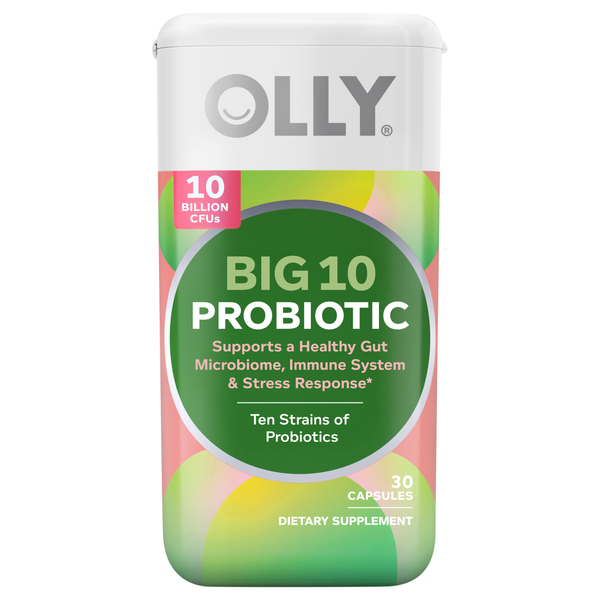 OLLY Big 10 Probiotic Supplement Capsules