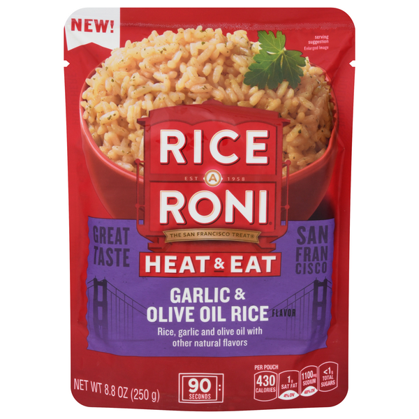 Save on Rice-A-Roni 90 Second Heat & Eat Garlic & Olive Oil Rice Order