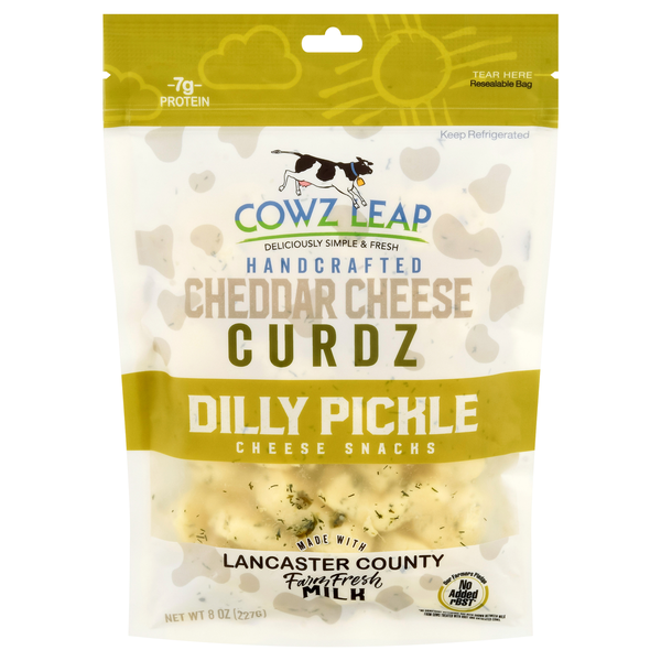 Cowz Leap Cheddar Curdz Dilly Pickle Cheese Snacks