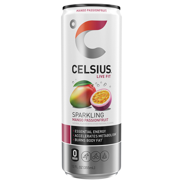 Celsius Live Fit Sparkling Mango Passionfruit Energy Drink