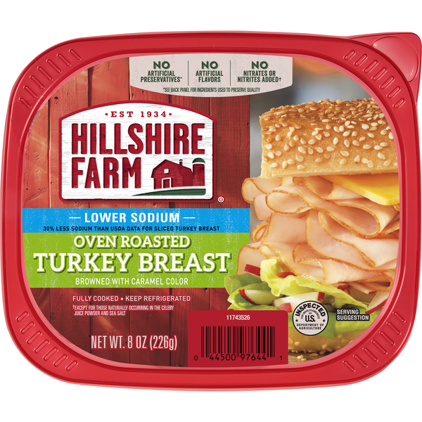 Hillshire Farm Lower Sodium Oven Roasted Turkey Breast Sliced
