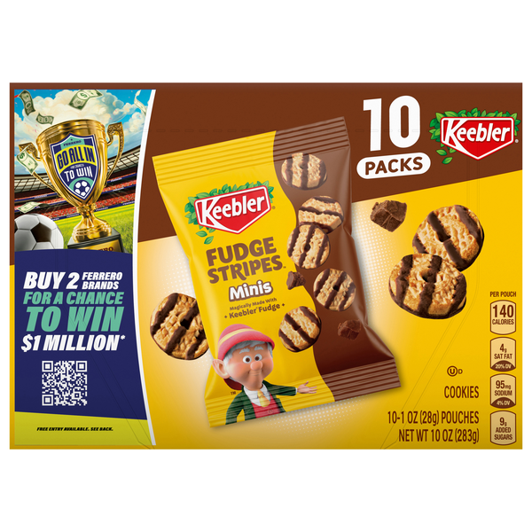 Keebler Mini Fudge Stripes Cookies - 10 ct
