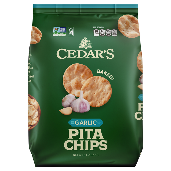 Cedar's Pita Chips Garlic