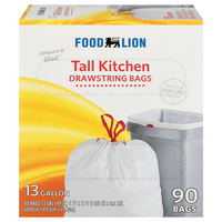 Food Lion Kitchen Bags Tall Drawstring 13 Gallon