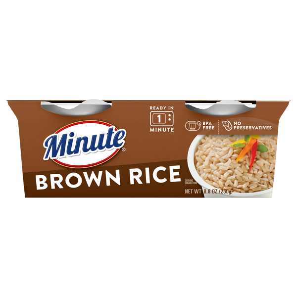 Minute 60 Second Microwave Whole Grain Brown Rice Cups - 2 ct