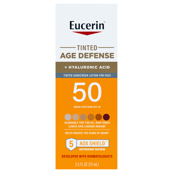 Eucerin Age Defense SPF 50 Tinted Sunscreen Lotion for Face