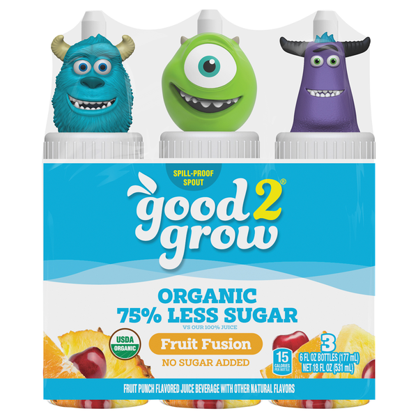 good2grow Organic Less Sugar Fruit Fusion Juice Beverage - 3 pk