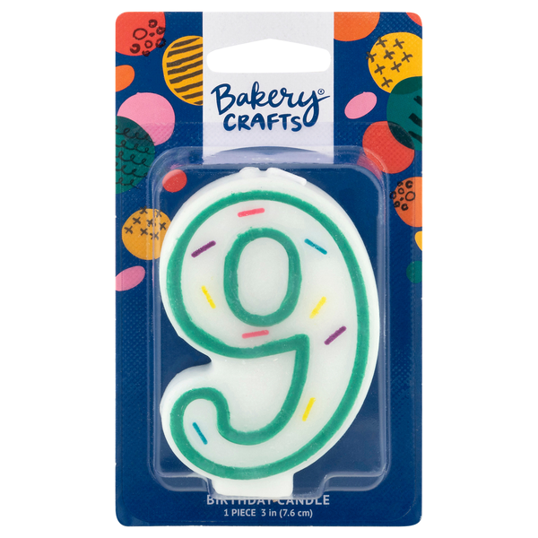 Bakery Crafts Green Birthday Candle #9