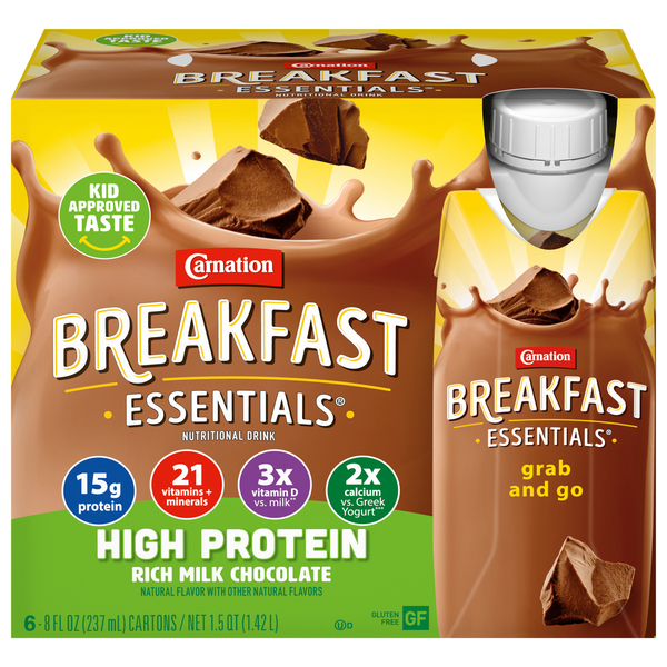 Carnation Breakfast Essentials High Protein Milk Chocolate Drink - 6 pk