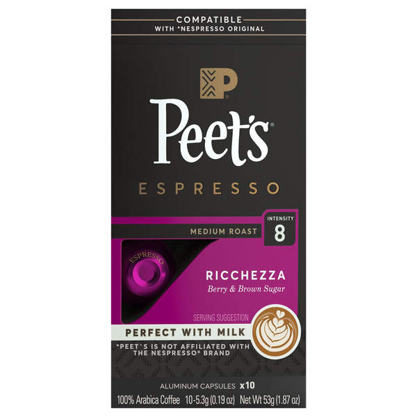 Peet's Espresso Ricchezza Medium Roast Coffee Capsules
