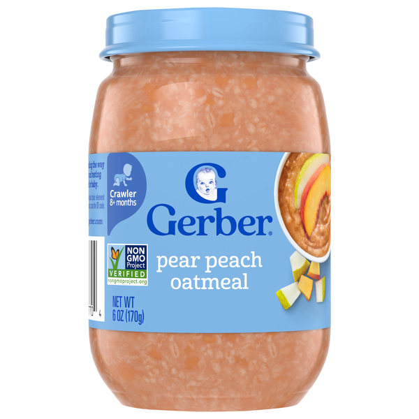 Gerber Natural 3rd Baby Food Natural Pear Peach Oatmeal