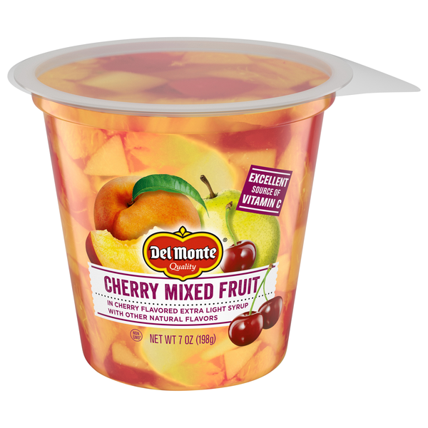Del Monte Cherry Mixed Fruit in Extra Light Syrup Fruit Cup