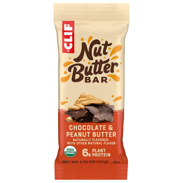 CLIF Nut Butter Organic Chocolate Peanut Butter Plant Protein Bar