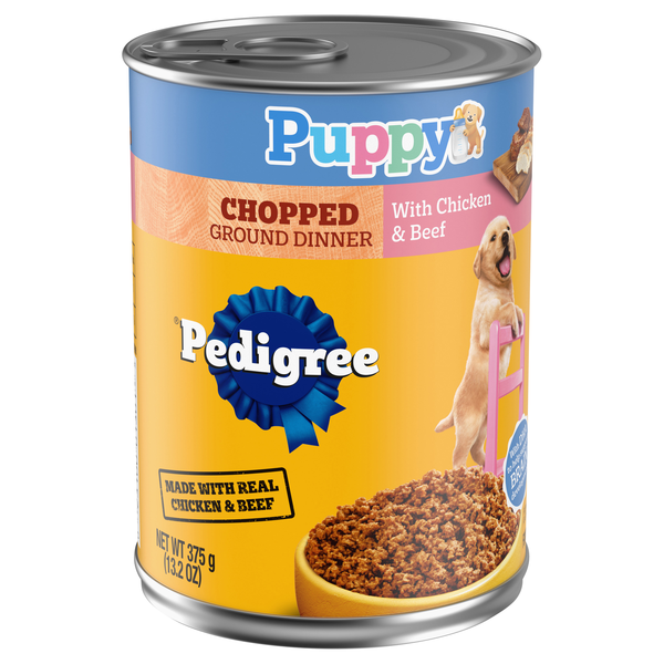 PEDIGREE Chopped Ground Dinner Chicken & Beef Wet Puppy Food