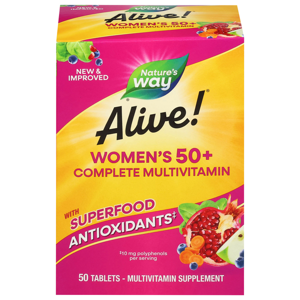 Nature's Way Alive! Women's 50+ Complete Multivitamin Supplement Tablets