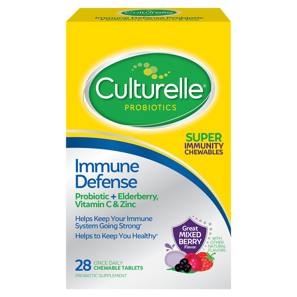 Culturelle Probiotics Immune Defense Super Chewables Mixed Berry