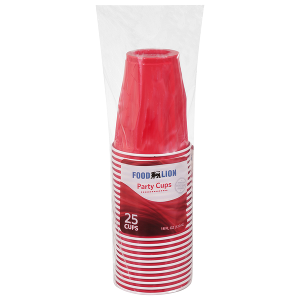 Food Lion Red Plastic Party Cups 18 oz