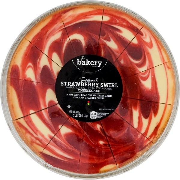 Stop & Shop The Bakery Traditional Strawberry Swirl Cheesecake Pre-Sliced