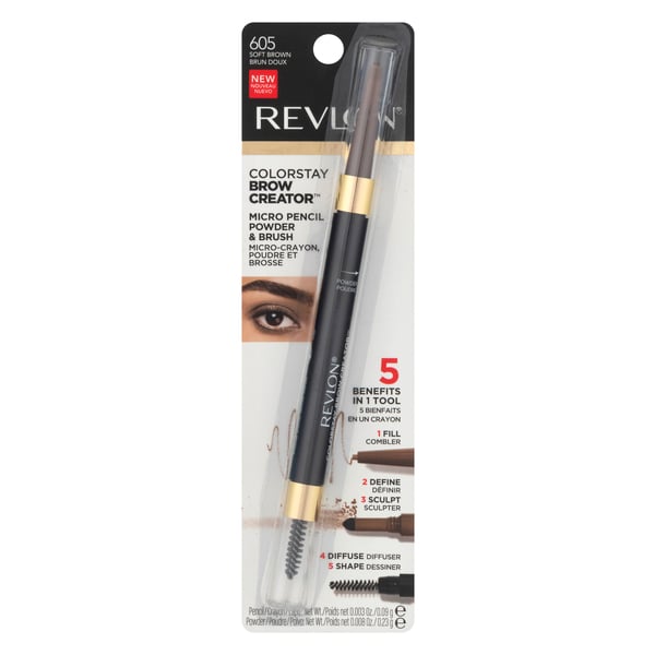 Revlon ColorStay Brow Creator Micro Pencil Powder & Brush Soft Brown 605