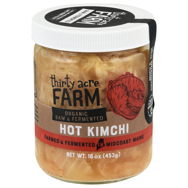 Thirty Acre Farm Organic Raw & Fermented Hot Kimchi Refrigerated