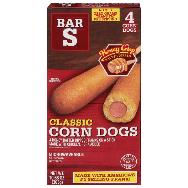 Bar-S Classic Corn Dogs - 4 ct Frozen
