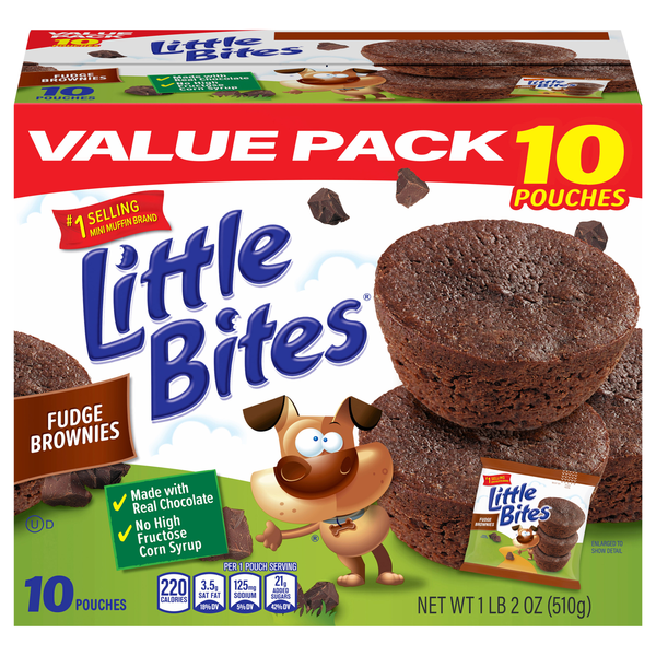 Entenmann's Little Bites Fudge Mini Brownies Value Pack - 10 ct